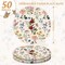 50Pcs Floral Round Paper Placemat Wildflower Disposable Place Mat Retro Floral Decorative Paper Table Mat for Spring Wedding Bridal Shower Party Table Setting, 13 x 13 Inch